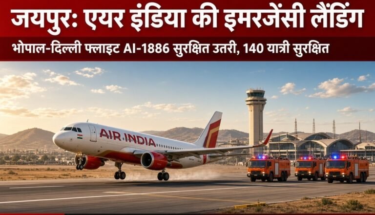 जयपुर: एयर इंडिया की फ्लाइट की इमरजेंसी लैंडिंग
