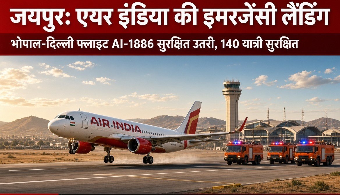 जयपुर: एयर इंडिया की फ्लाइट की इमरजेंसी लैंडिंग